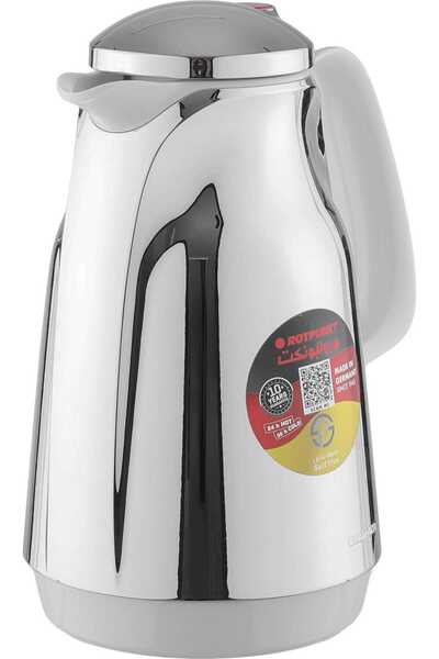 ROTPUNKT Thermos, 1 liter, inner material thermal glass - silver white
