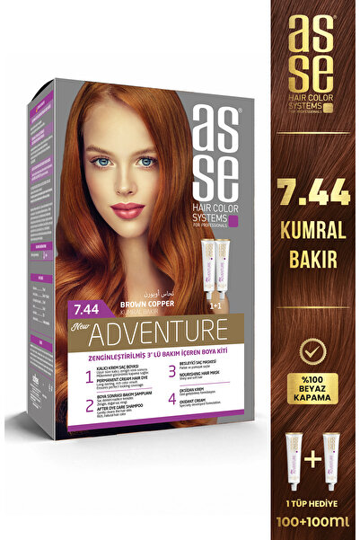asse Adventure Set Saç Boyası No:7.44 Kumral Bakır