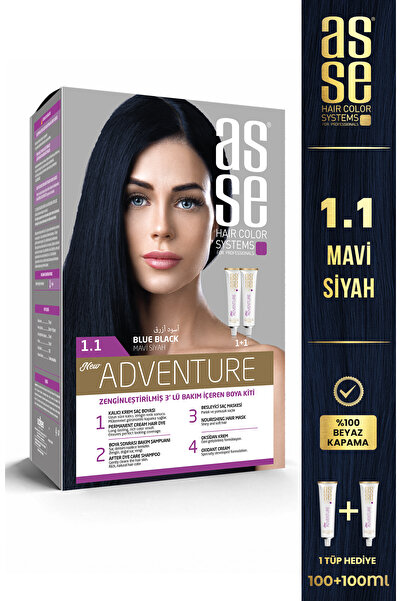 asse Adventure Set Saç Boyası No:1.1 Mavi Siyah