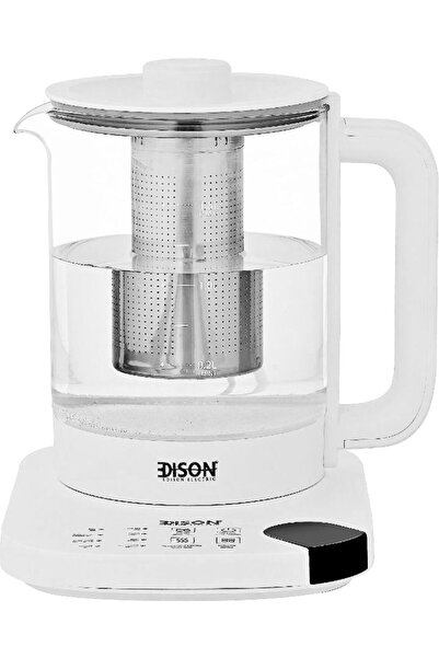 Edison Glass Kettle, 1.8 Liter, 800 Watt - White