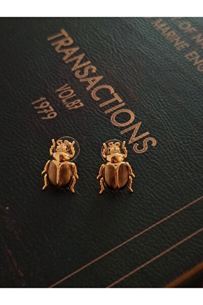 PAMES Khepri Antik Mısır Şans Böceği Tasarım Küpe