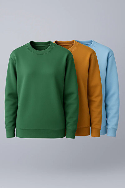 COMBİNE MİCHAİL Women's Premium Casual Winter 3-Piece Sweatshirt