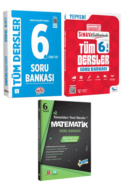 Editör Yayınevi MEB Maarif Modeli 6. Sınıf Tüm Dersler Soru Bankası+Sınav Yay...