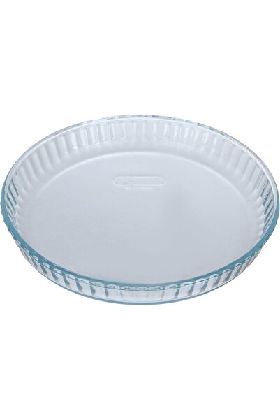 Pyrex glass cooking tray, 25 x 25 x 4 cm, round - clear