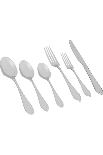 Generic Alsaif Gallery Stainless Steel Cutlery Set, 36 Pieces - Silver