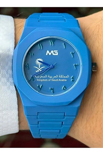 MG Men's wristwatch, carbon fiber, blue color, elegant and luxurious Kingdom edition.