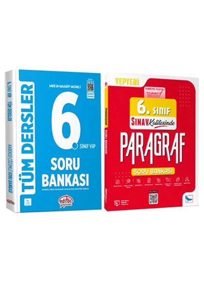 Editör Yayınevi MEB Maarif Modeli 6. Sınıf Tüm Dersler Soru Bankası+Sınav Yay...