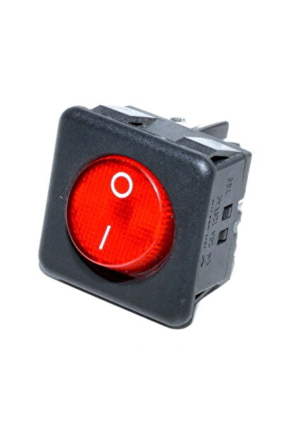 ElectroAZ Buton pătrat cu LED roșu 30X30X35mm