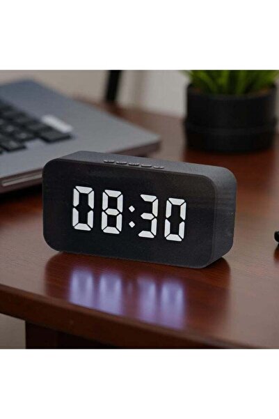 DLC Digital Alarm Clock with FM Radio, Memory Playback and AUX Connectivity M...