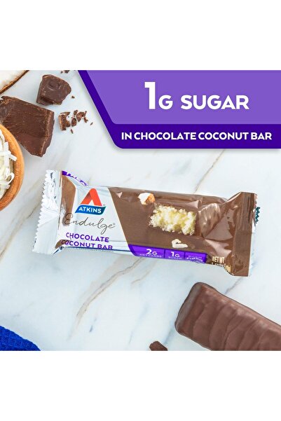 ATKN Atkins Endulge Chocolate Coconut Bars, Low Carb, Keto Friendly - 5 Pieces