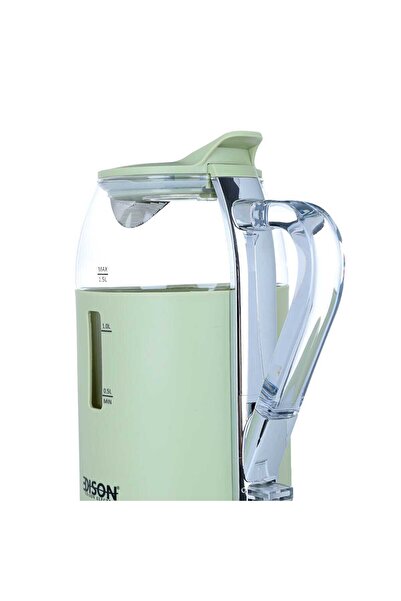 Edison Glass Electric Kettle, 2200 Watt, 1.5 Liter - Green