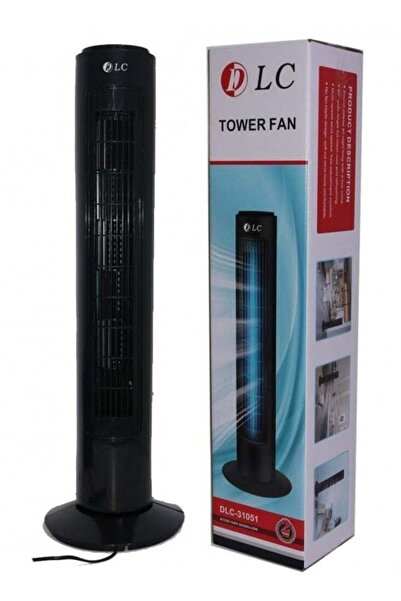 DLC مروحة كهربائية عمودية مع جهاز تحكم عن بعد، 3 سرعات، 3 أوضاع 31051 - أسود