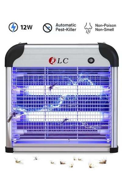 DLC Electric Insect Zapper 12W - Indoor/Outdoor Fly & Mosquito Killer