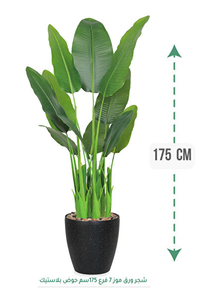 Generic Artificial banana tree (175 cm tall) in a plastic pot