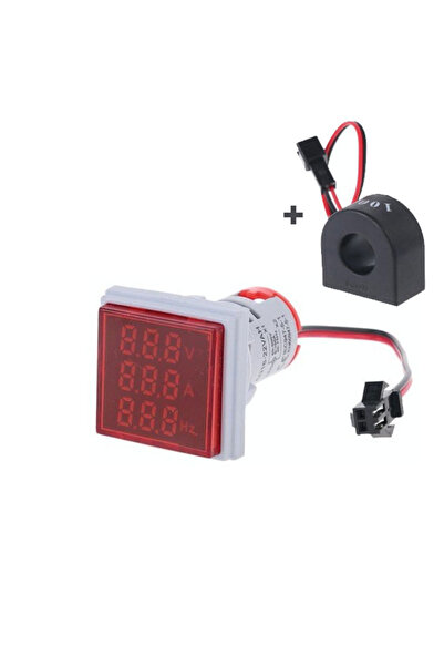 ElectroAZ Indicator digital 3 în 1 cu LED: Voltmetru, Ampermetru, Frecvență, ...