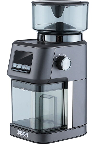 Edison CG9412-GS Coffee Grinder, 150W, 310g, Digital Display - Dark Grey