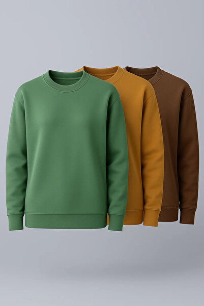 COMBİNE MİCHAİL Women's Premium Casual Winter 3-Piece Sweatshirt