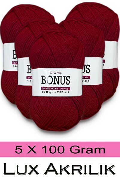 BONUS 5 x 100 γραμμάρια Κλασικό Πολυτελές Ακρυλικό Νήματα 806