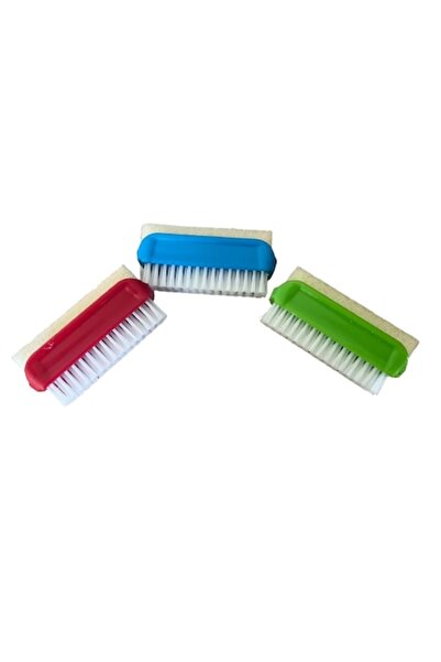 Oti Set de 3 pensule din plastic cu piatră ponce, multicolore