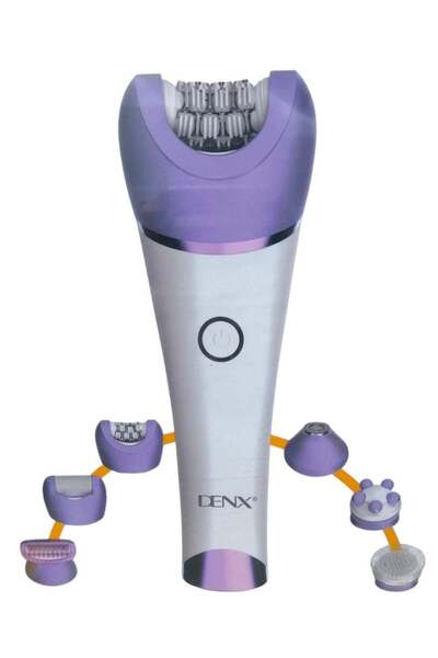 Denx DX1377 Complete Care 6-in-1 Epilator for Women - Epilator/Shaver/Facial Brush/IPX7