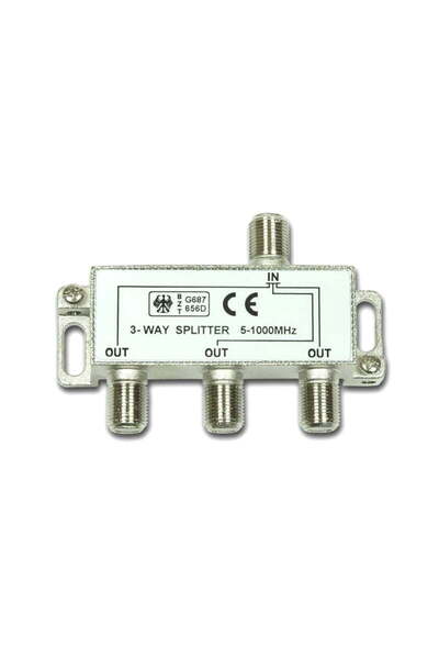 ElectroAZ Splitter TV cu 3 ieșiri și frecvență 5 - 1000 MHz