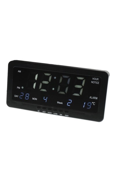ElectroAZ Digital Clock, White LED Display, Alarm