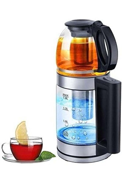 Denx DX2015 1500W Electric Kettle & Tea Maker (1.8L Kettle + 1.0L Tea Pot)