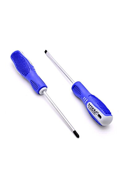 ElectroAZ Șurubelniță albastră cu tijă lungă Crom-Vanadiu NO0826 5X5 Stea