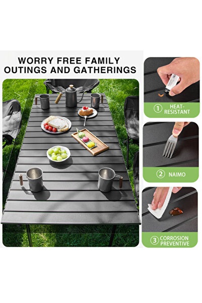 Ch Aluminum folding table for outdoor use and quick transport