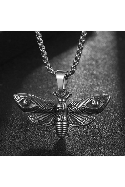 Viking Butterfly Skull Design S+ Quality 316L Stainless Tarnish Free Steel Ne...