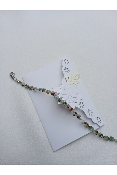 OEM Multicolored Faceted Indian Agate Bracelet 2 mm