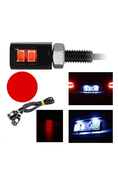 ElectroAZ LED Auto SMD, Diametru 12mm, 12V, Cablu 25cm, Set de 2, Roșu