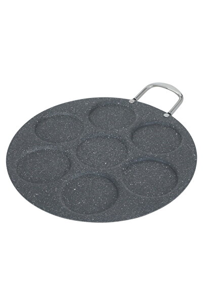 Hascevher Granite Pancake Pan, 35 Cm - Grey