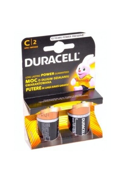 ElectroAZ Duracell R14 C Alkaline Batteries Set of 2