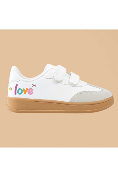 liasdesing Rainbow Love Printed Striped Girls' Sports Shoes Sneaker