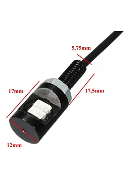 ElectroAZ LED Car SMD, Diameter 12mm, 12V, Wire 25cm, Set of 2, Green