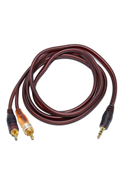 ElectroAZ Cablu audio Jack 3.5mm Mascul - 2 RCA Mascul, Silicon 1.5m, Profesi...