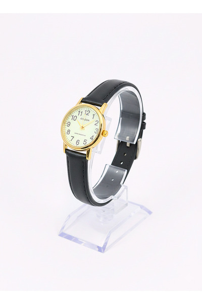 GOLDON Vintage sarı kasa fosforlu kadran kol saati