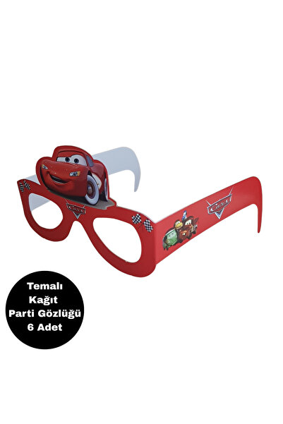 BatıDoğu Cars Temalı Kağıt Gözlük 6 Adet Parti Gözlüğü