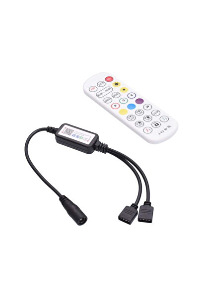 ElectroAZ Mini-controler LED RGB cu 24 de taste, 2 ieșiri și Magic Smart, 144W