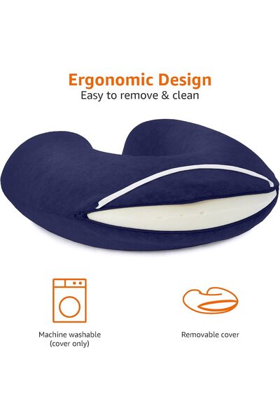 Amazon basics Neck Pillow - Navy Blue