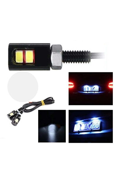 ElectroAZ LED auto SMD, diametru 12 mm, 12 V, cablu 25 cm, set de 2, alb