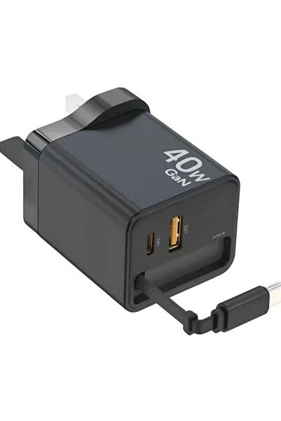 Denx DX229 40W Fast Charging Wall Charger - Dual USB & Type-C, PD & QC 3.0