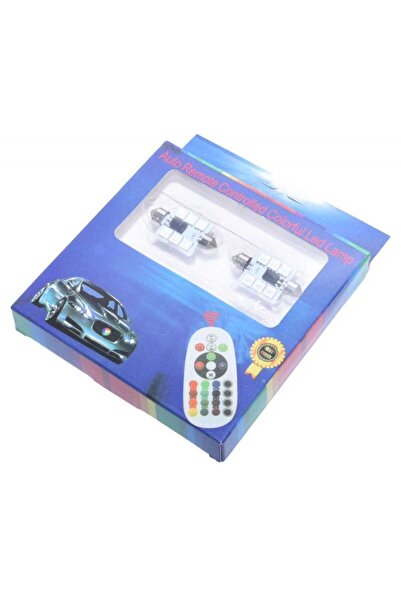 ElectroAZ LED Auto RGB με τηλεχειριστήριο, υποδοχή Festoon 41 mm, σετ 2 τεμαχίων