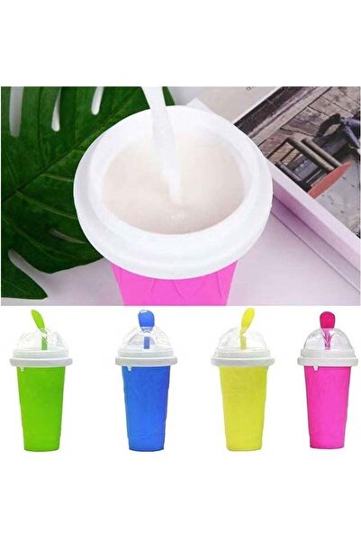 Denx Portable Silica Gel Squeeze Cup Magic Drink for Making Milkshakes, Ice Cream, and Smoothies