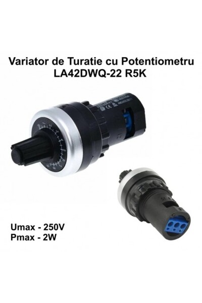 ElectroAZ Comutator potențiometru rotativ LA42DWQ-22/5K