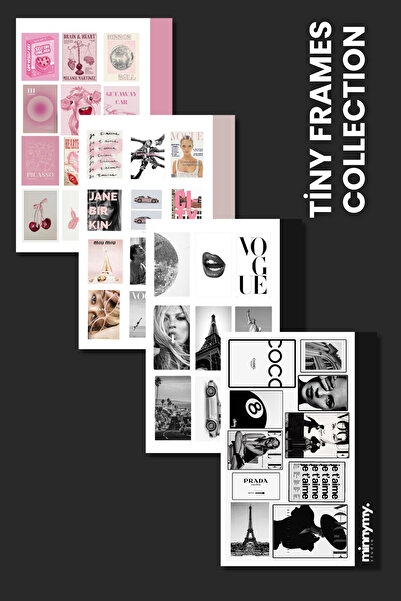 Minnymy 4'lü Tiny Frames Collection Retro Sticker, Çıkartma, Ajanda, Günlük, ...