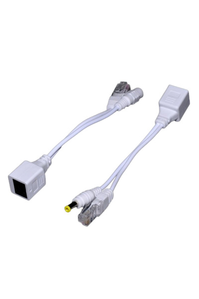 ElectroAZ Cablu Poe Pasiv, UTP + Alimentare / Alb