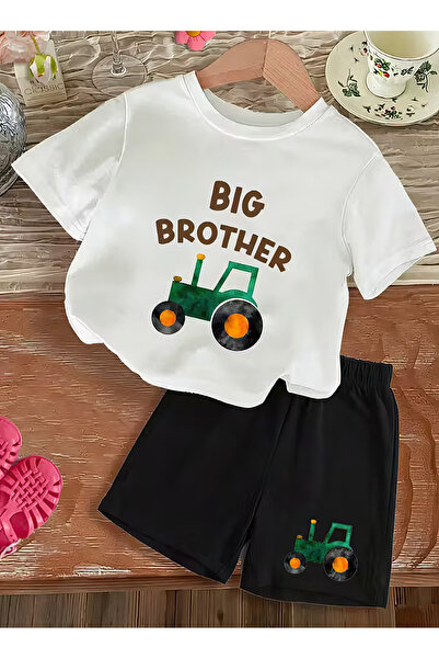 CACTUS COLLECTION Brother and Sister Shorts T-Shirt Set Combination (the Price Is for 1 T-Shirt and 1 Short)