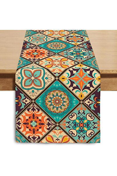 Generic Bohemian Table Runner 1.8m - Vintage Seasonal Tablecloth for Parties & Kitchen (Winotec, Bohemian B,